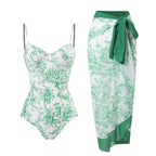 2023 New Arrival Push Up Women Bikini Set Floral Printed Ruffle Bikinis Strappy Bandage Swimwear Brazilian Biquini Bathing Suit SS69