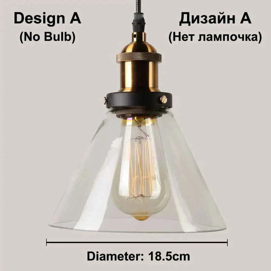 The Nordic Loft Modern Bedroom Pendant Lamp with Clear Gray Amber Vintage Pendant Lights Dining Glass Hanging Light Fixtures
