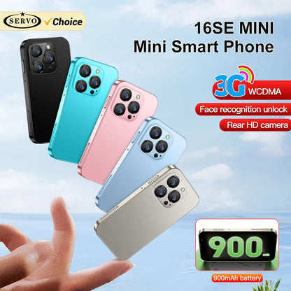 SERVO 16SE Mini Smartphone 16GB ROM Android 9.0 Wifi Dual SIM Standby Play Store 3G WCDMA 3.0"Little Smart Cellphone New Version SS69