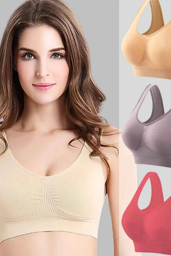 XL-5XL 4PCS Women Seamless Single Layer Camisole Bra Tops Sleep Yoga Sports Bras Tank Tops