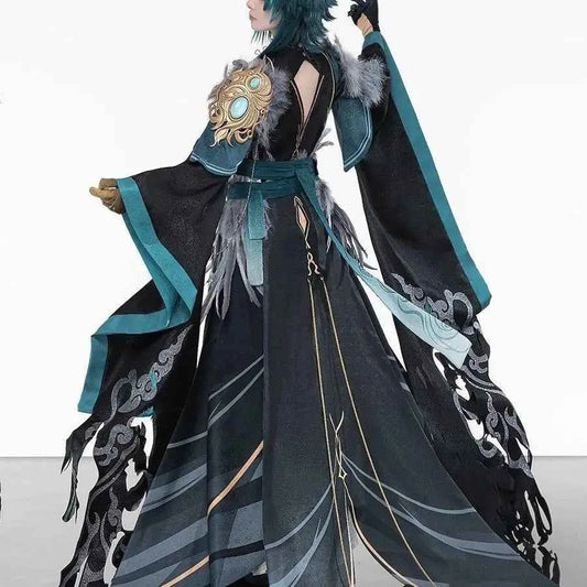 Halloween XIAO Costumes Hanfu Game Genshin Impact XIAO clothes Cosplay Costume Anime Costume Outfit Full Set