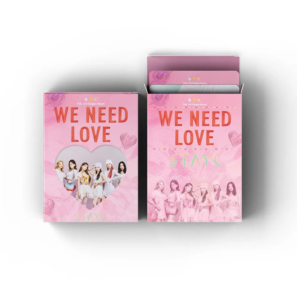 50 Cards / Set Stayc New Album Laser Card Lomo Card Girl Group Print Photo Card Beautiful Photo Fan Girl Gift Small Card Kpop SS69