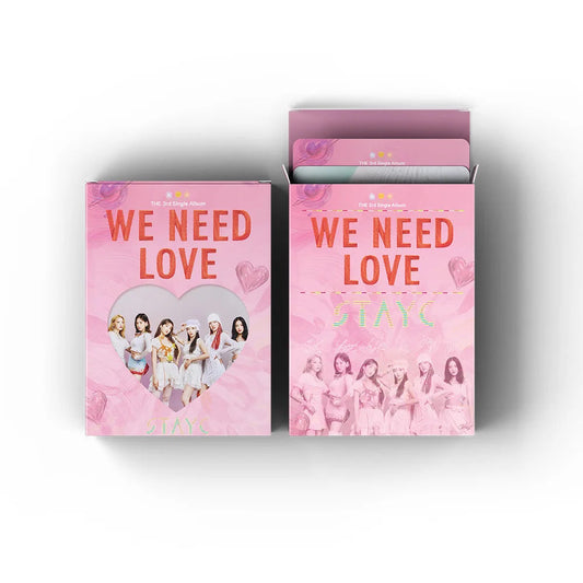 50 Cards / Set Stayc New Album Laser Card Lomo Card Girl Group Print Photo Card Beautiful Photo Fan Girl Gift Small Card Kpop SS69