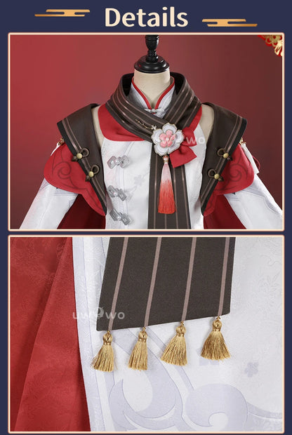 UWOWO Hutao Cosplay Collab Series: Game Genshin impact Hutao Cherries Snow Laden outfit Lantern Rite Cosplay Costume