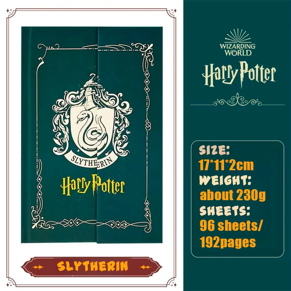 Authentic Harries Potters Peripheral Retro Notebook Magic Academy Hogwarts Slytherin Portable Notebook School Student Stationery