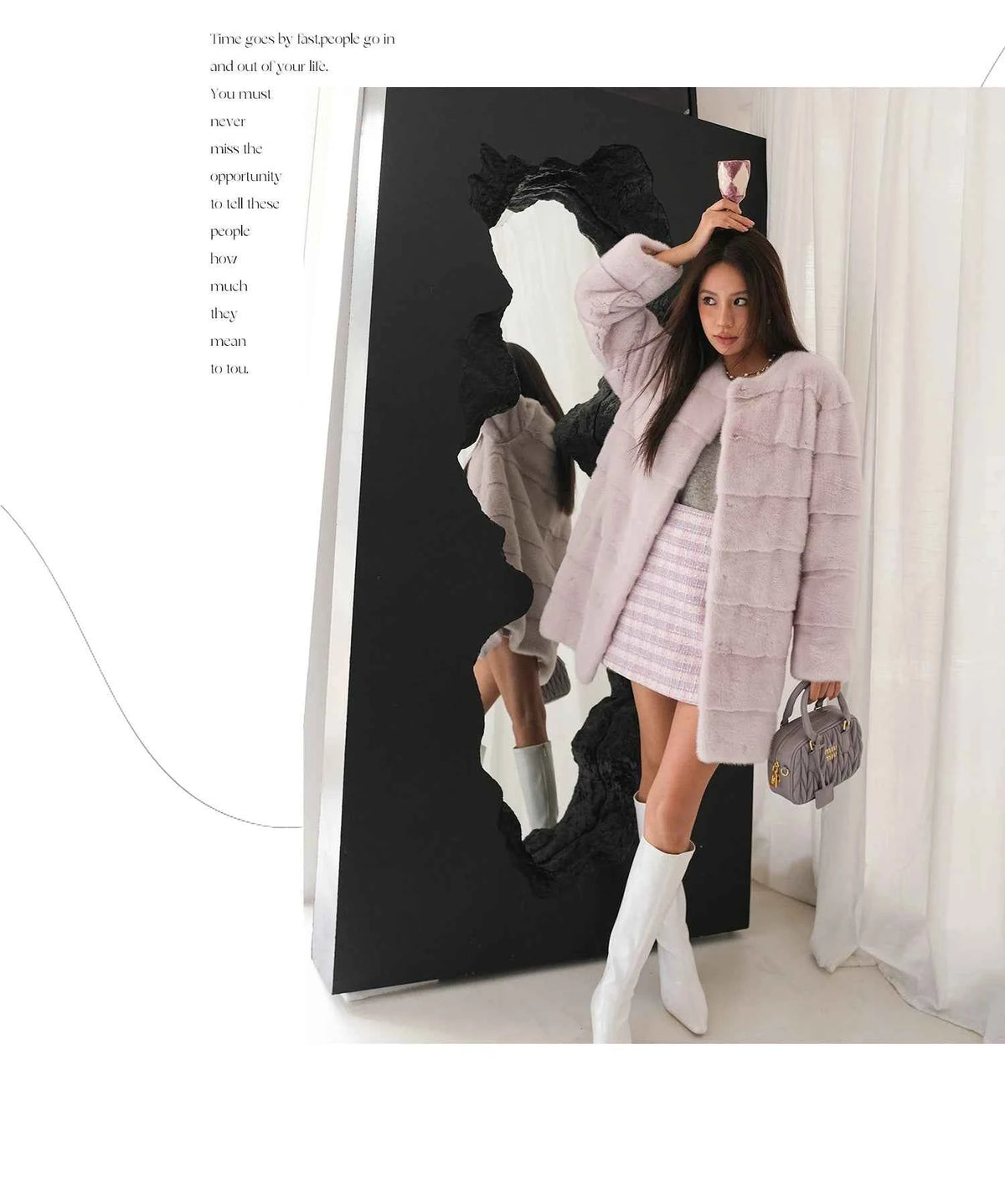 HDHOHR 2025 New 100% Real Mink Fur Coat Women Fashion Essential Natural Mink Fur Jackets Warm Royel Blue Winter Fur Coat