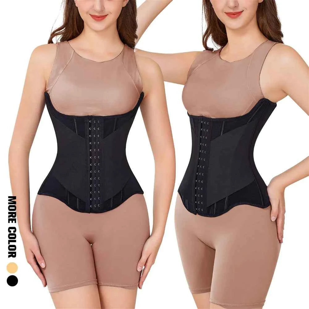 MiiOW U-shaped Waist Trainer Corset Women Buttoned Shapers Breast Lifted Waist Trainer Steel Bone Slimming Breathable Shapewear