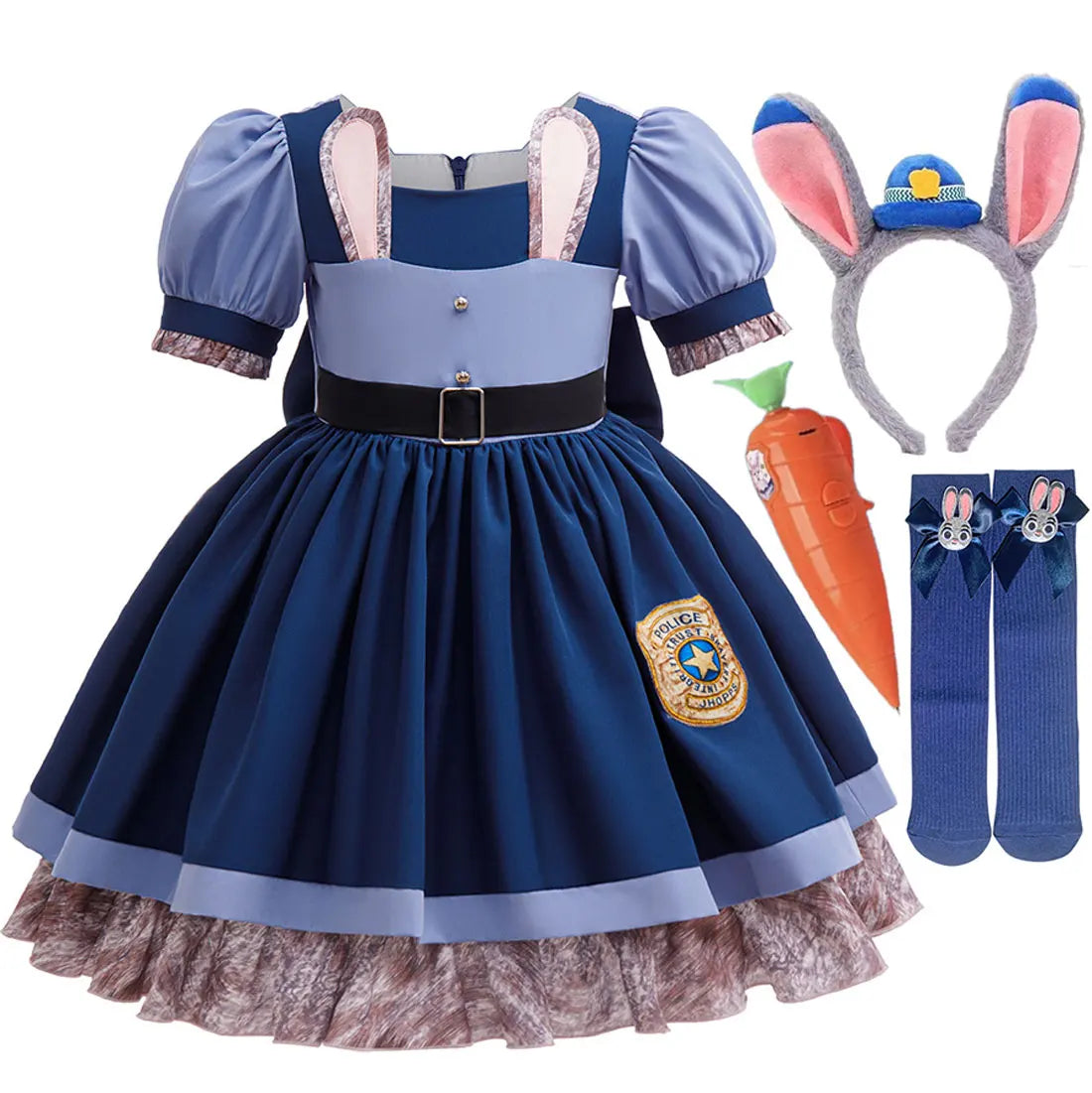 Disney Judy Hopps Zootopia 2 Police Officer Dress for Girls