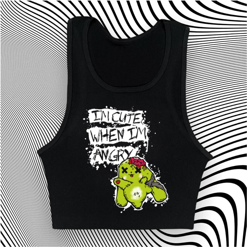 Crop Top Sexys 2000s Y2k Tops With Suspenders Corset Top for Women Harajuku Aesthetic Clothing Women's Cropped Tanks & Camis Emo SS69 13.69 Black1 / XL