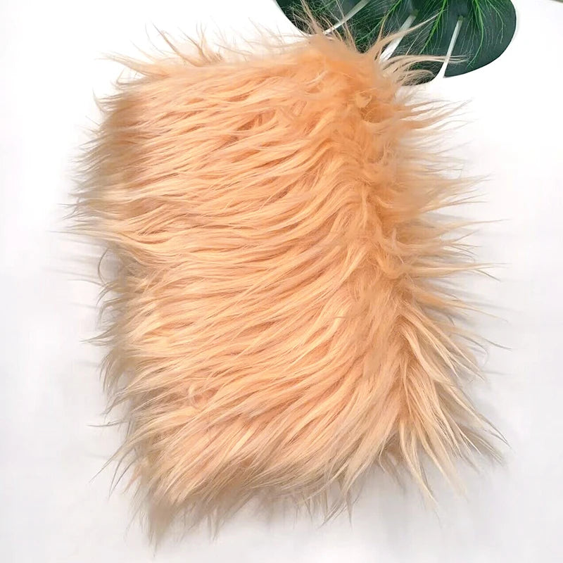 Faux Fur Fabric 8cm Long Pile Cosplay Patchwork Sheet