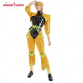 Miccostumes Unisex Full Set Yellow and Black Cosplay Costume with Headdress and Bracers for Halloween Cosplay Costume