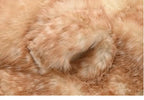 Lautaro Autumn Winter Thick Warm Sweet Cute Lace Patchwork Faux Fur Coat Hoodie Women with Deer Ears Horn Buttons Fluffy Jacket