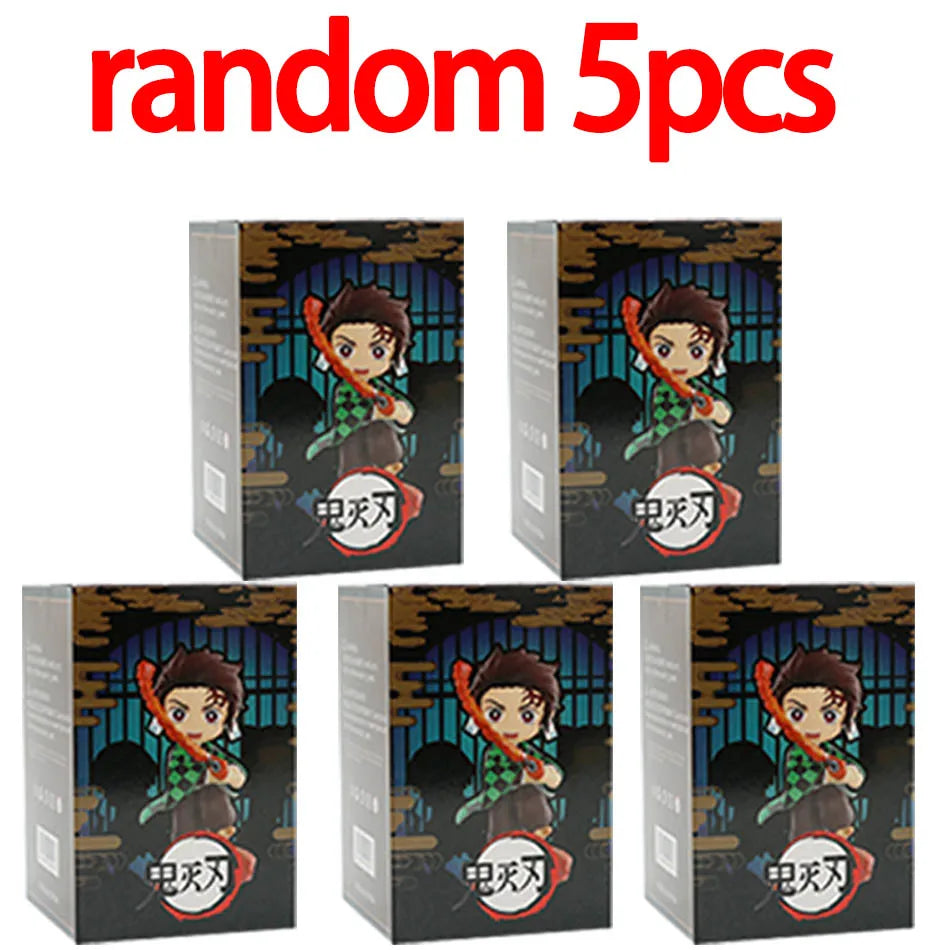 1-12pcs Anime Demon Slayer Blind Box Figure Toys Kimetsu No Yaiba Battle Series Guess Bag Mystery Doll Christmas Birthday Gift