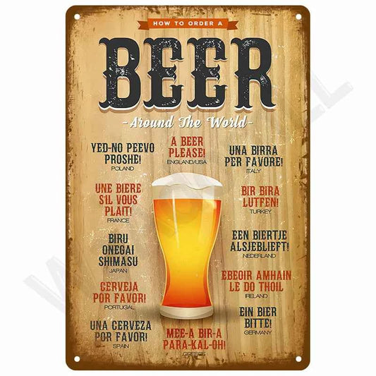 Vintage Tin Sign Home Decor Items Wall Decor Art Wall Mural Room Decoration Items Decor Men Retro Metal Sign Plate Bar Posters