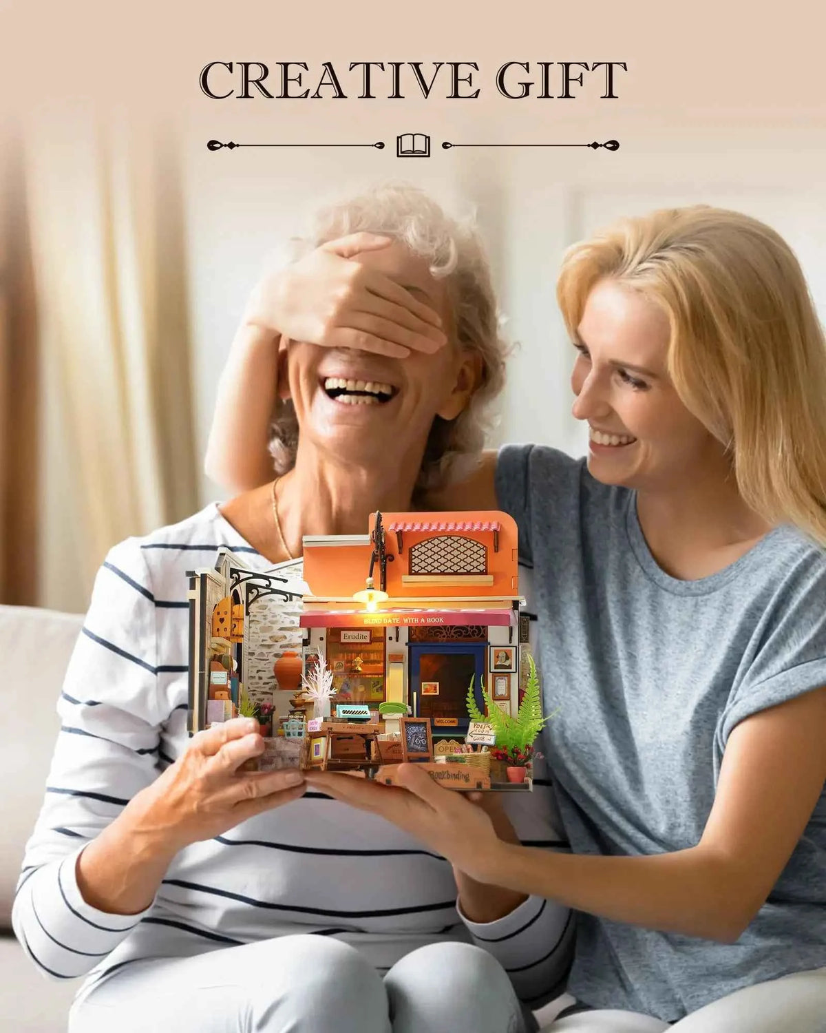 Robotime Rolife Becka's Baking House 3D Puzzle DIY Miniature Dollhouse Kit Amazing Gift for Children DG161