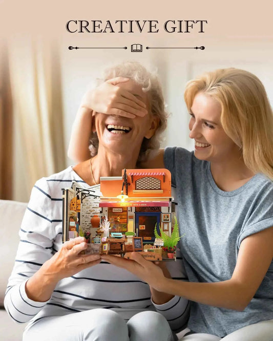 Robotime Rolife Becka's Baking House 3D Puzzle DIY Miniature Dollhouse Kit Amazing Gift for Children DG161