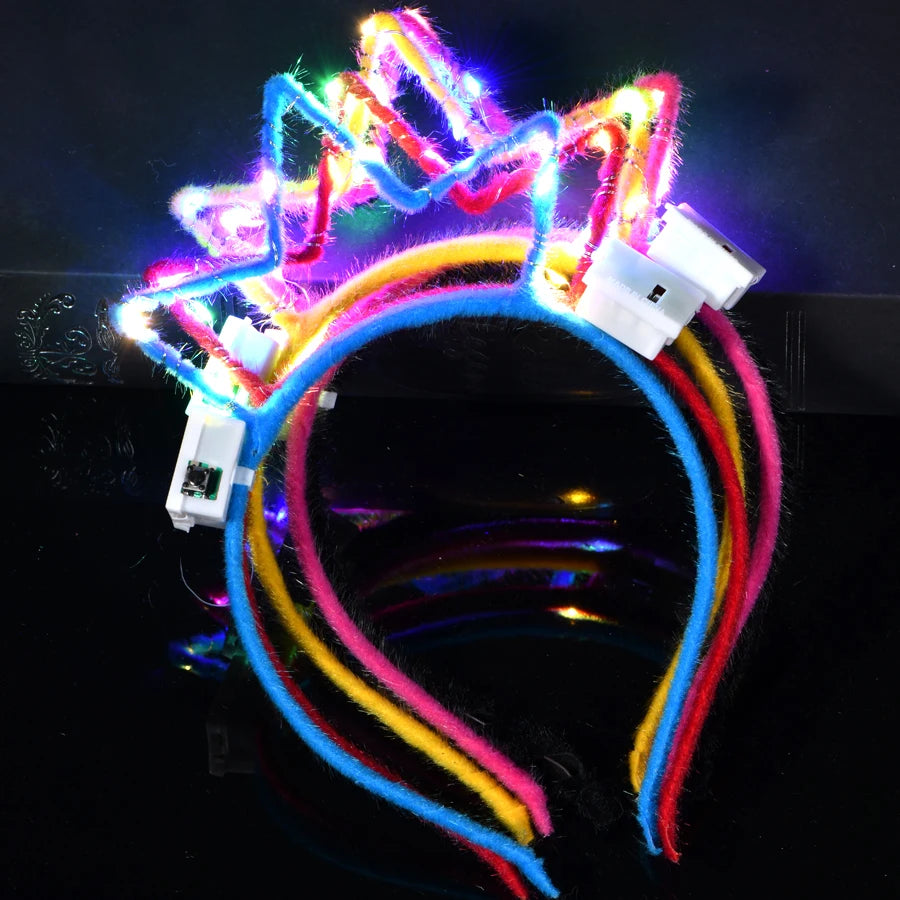 LED Glow Cat & Bunny Ear Headbands - 10/20/30 Pcs