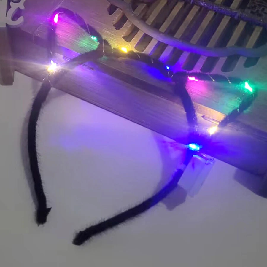 LED Glow Cat & Bunny Ear Headbands - 10/20/30 Pcs