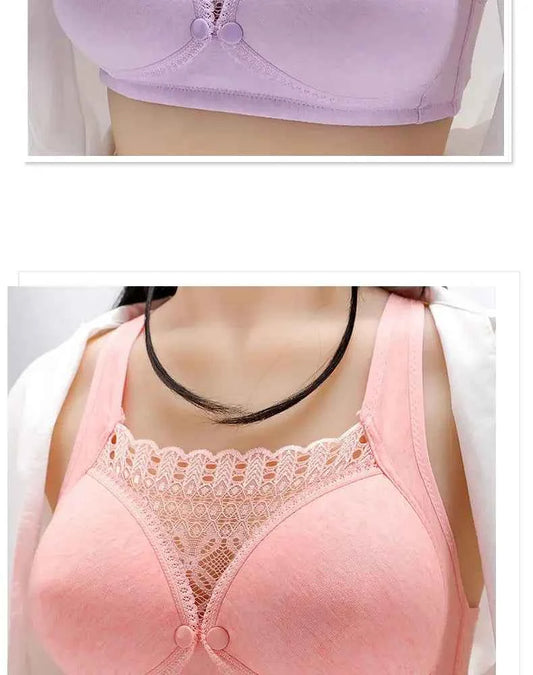 2025 Open front non-underwire maternity bra folding anti-sagging Breastfeeding underwear during pregnancy