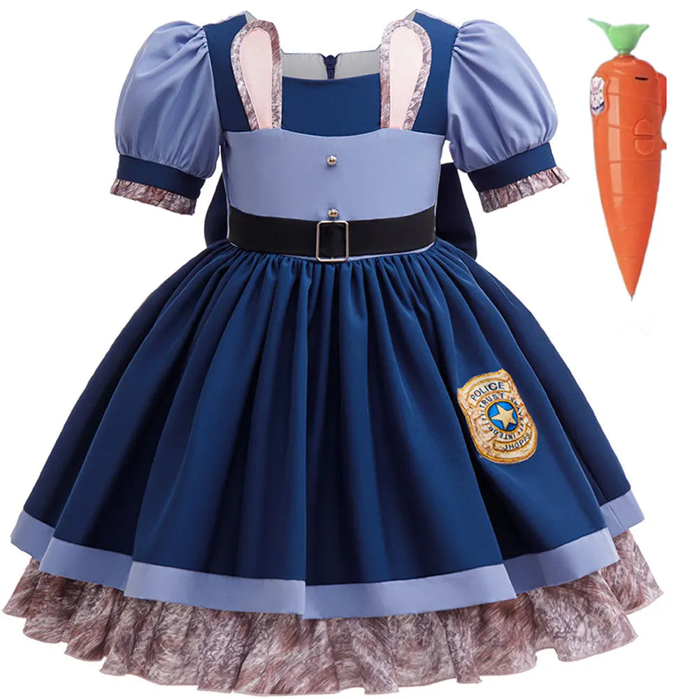 Disney Judy Hopps Zootopia 2 Police Officer Dress for Girls
