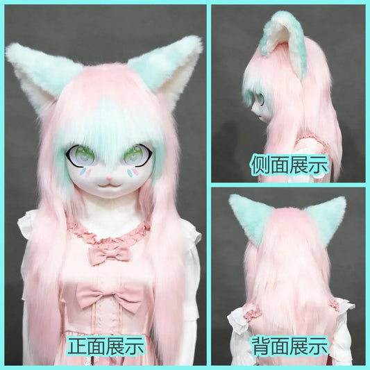 SS69 Animal Cosplay Headgear Unisex Polyester Furry Costume Accessory