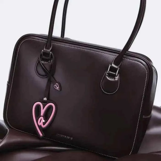 Toast Bag Large Capacity Tote Bag Handbag Shoulder Bag Crossbody Bag Heart-Shaped Soft