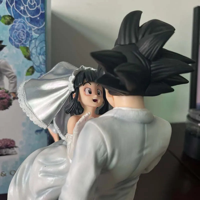 Dragon Ball Z Son Goku Figure Chichi Wedding Version 31CM PVC Figurine Model Toys Statue Collection Ornament Couple Wedding Gift SS69