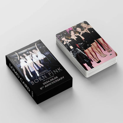 55Pcs/Set Kpop Born Pink 8th Anniversary Lomo Card JISOO JENNIE LISA ROSE Postcards Photocard For Fans Collection Gifts SS69