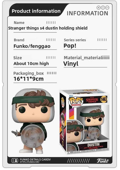 Genuine Edition FUNKO POP《Stranger Things: Eddie, Dustin, Eleven》Action Desktop Decoration Ornament Model Toys Collectible Model