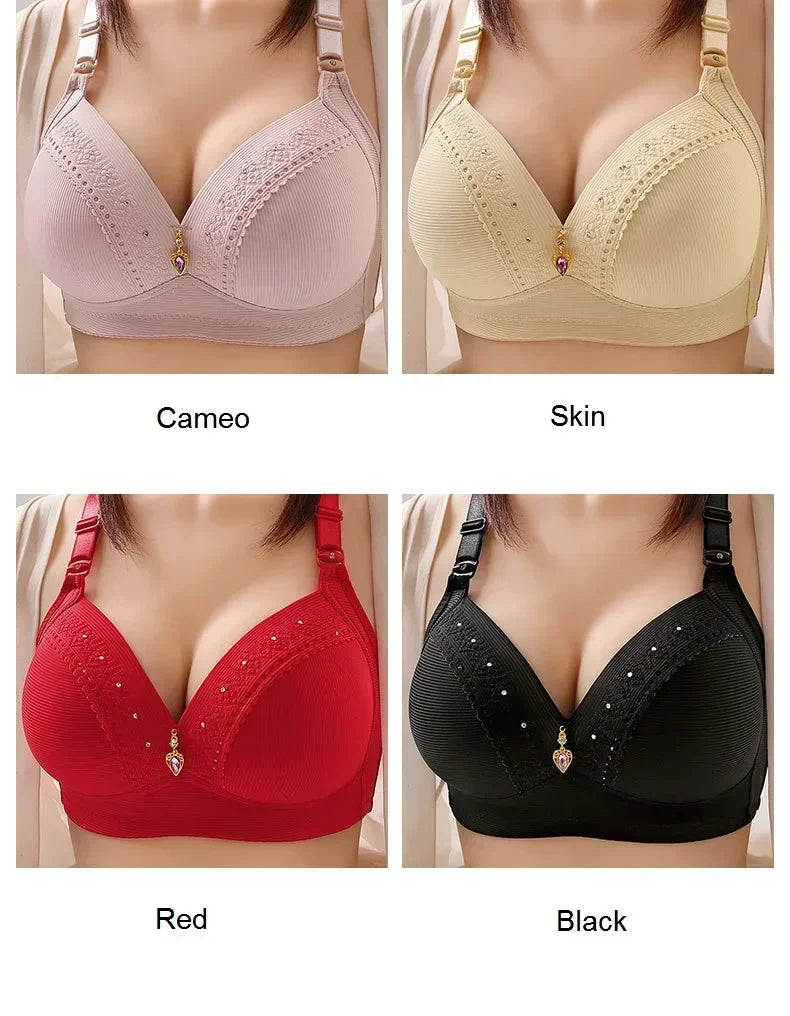 SS69 Cotton Full Cup Bra with Gathered Side Support and No Steel Ring