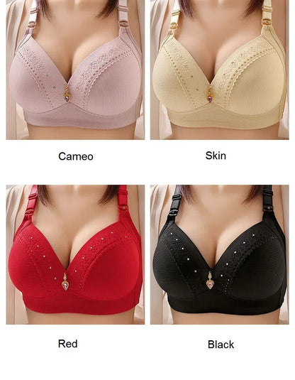 SS69 Cotton Full Cup Bra with Gathered Side Support and No Steel Ring