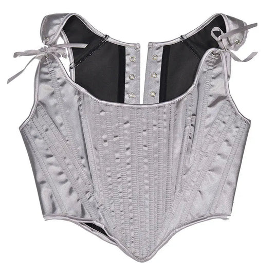 Sexy Lolita Corset Shaper Ladies Slimming Bandage Corsets Underbust Bustier Top Women Lingerie Elegant Streetwear Clothes Blusas SS69 39.69 8-23507 gray / XL