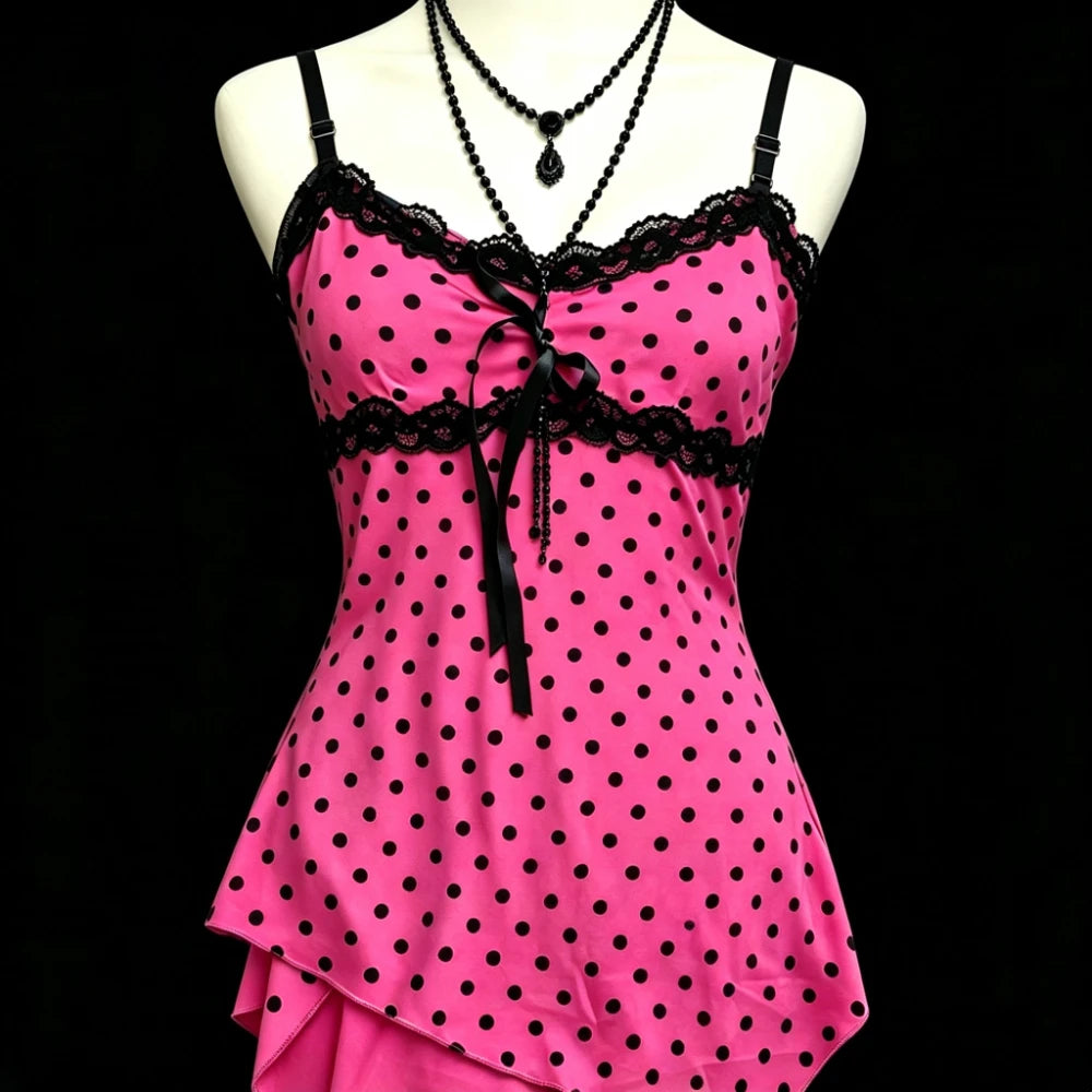 2000s American Vintage Sexy Leopard Camis Y2k Harajuku Slim Lace Patchwork Tanks Summer Streetwear Beach Party Sleeveless Tops