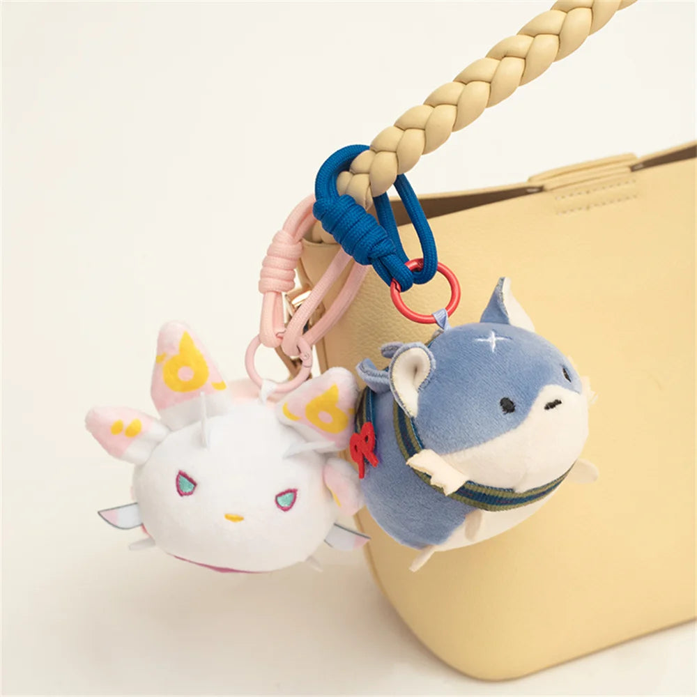 10CM Monster Hunter Mizutsune‌ Fox Plush Stuffed Dolls Palamute Pendant Backpack Decoration Creative Christmas Gift For Kids