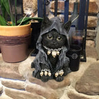 Gothic Cat Witch Decorated Garden Halloween Figurine  Decoration Accessories Decorations for Home Desk  Decor Modern