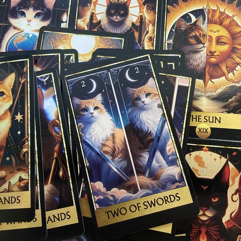 Cat tarot cards A 78-Card Deck Tarot Oracle Cards For Beginners Learning Fortune Telling Game Divination Tools For All Skill SS69
