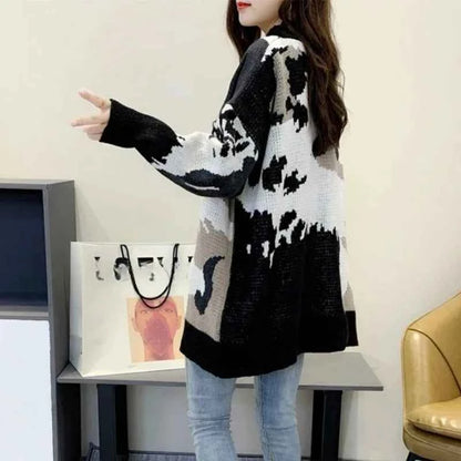 Autumn Winter Cardigan Sweater Women Knitted Coats Fashion Female Long Sleeve Loose Casual Knit Jackets Cardigans Tops Knitwear