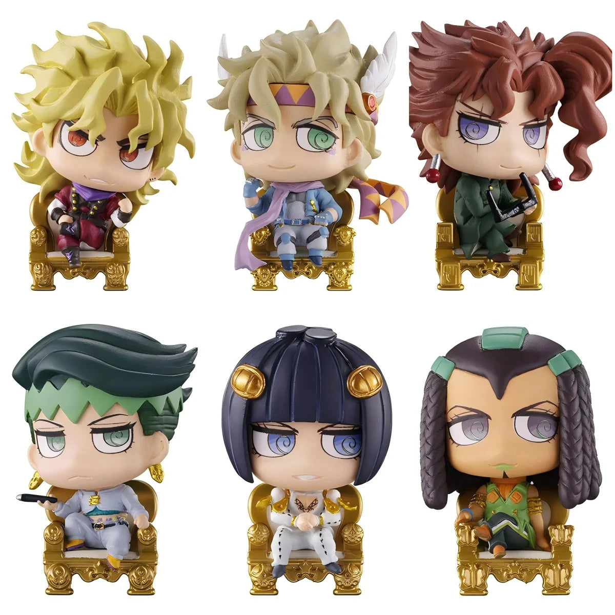 BANDAI JOJOs WORLD3 Bizarre Adventure Action Figure Toy Amine Q Version 4.5cm DIO Bruno Bucciarati Toys Gifts