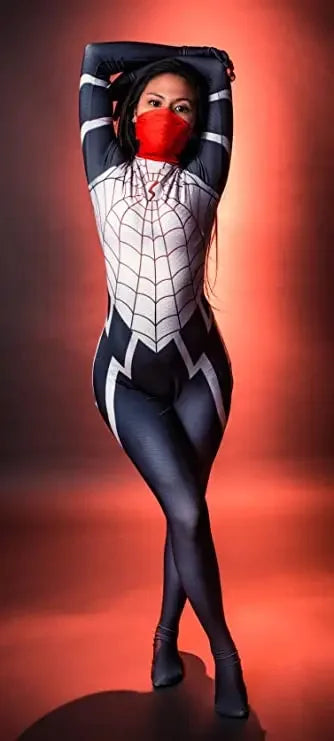 SS69 Cindy Moon Spiderman Cosplay Bodysuit - Stretchy Polyester Zentai Suit