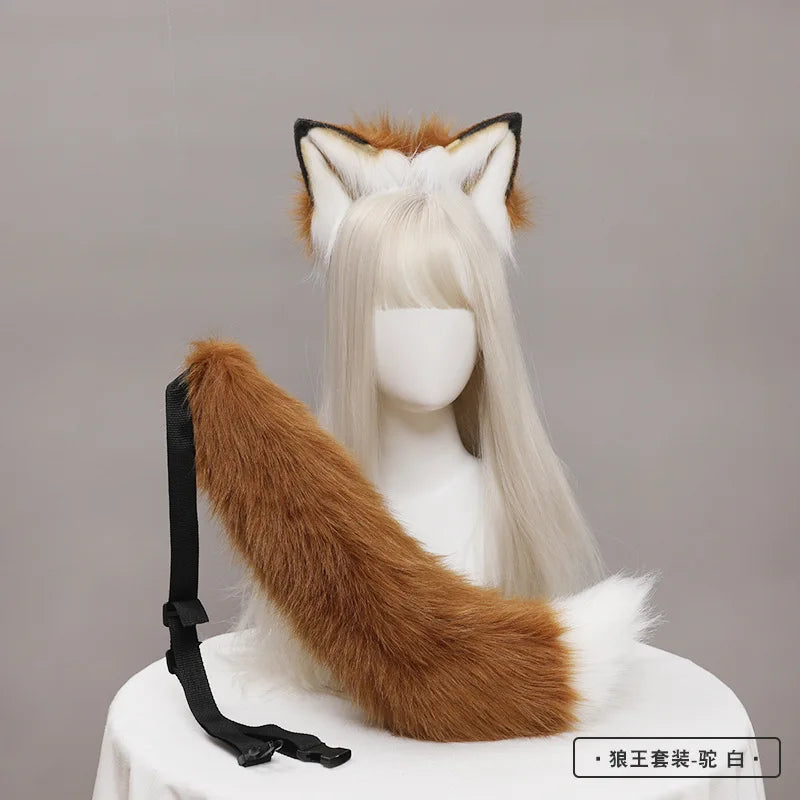 Handmade Faux Fur Fox Ears & Tail Cosplay Headband