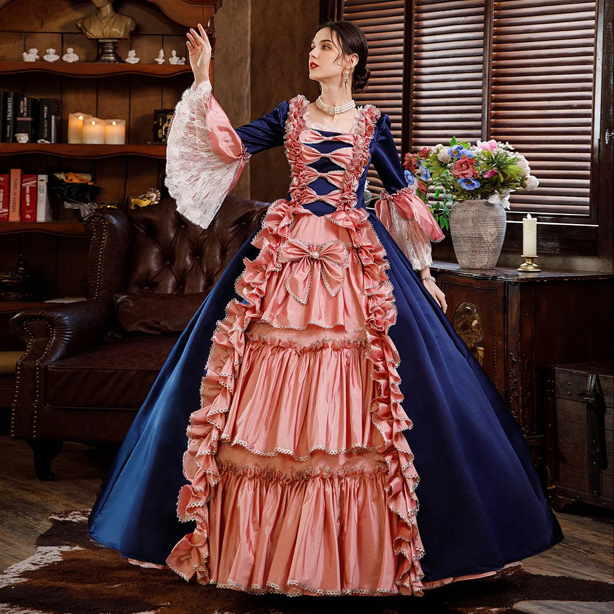 Victorian Masquerade Dresses for Women, Renaissance Dress, 18th Century, Baroque Rococo Marie Antoinette, Historical Clothing SS69