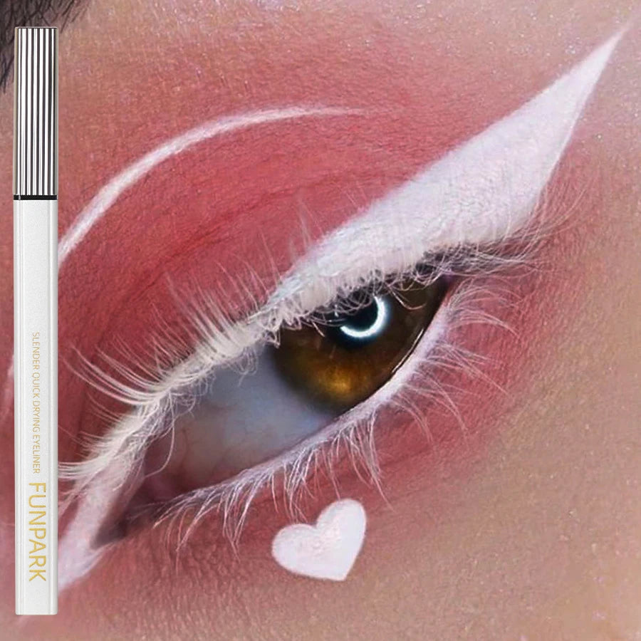 1PC Matte Liquid Eyeliner Waterproof Long Lasting Eye Pencil White Eye Liner Lying Silkworm Pen Makeup For Eyes Wonmen Cosmetic SS69