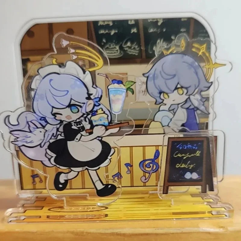 Game Honkai Star Rail Robin Sunday Cosplay Acrylic Figure Stand Kawaii Coffee Shop Standing Plate Ornament Accessories Prop SS69