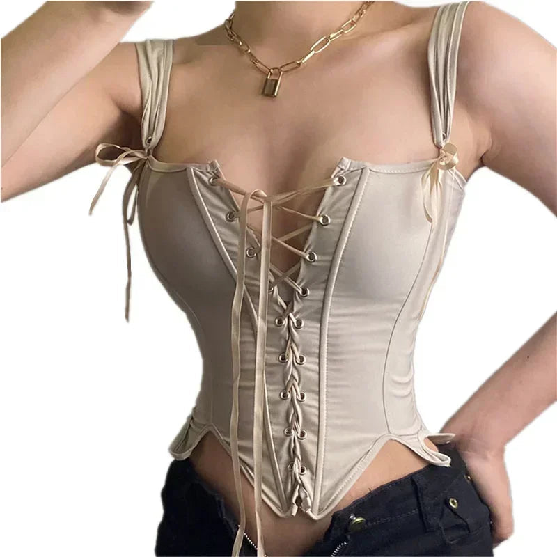 Sexy Lolita Corset Shaper Ladies Slimming Bandage Corsets Underbust Bustier Top Women Lingerie Elegant Streetwear Clothes Blusas SS69