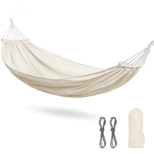 Hammock Chair Swing Camping Hammock Thickened Durable Fabric Canvas Single Hammocks Travel Swing Hanging Bed Outdoor Hammock