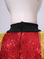 Inlzdz Women's Sequin Tassel Ringmaster Leotard Dress