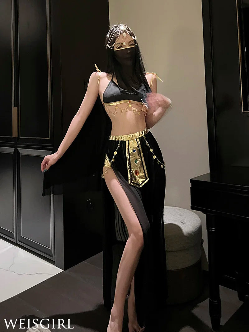 Belly Dance Costume Women's Sexy Arabian Princess Costume Fancy Indian Dance Embroider Bollywoods Jasmine Dress Egyptian Queen