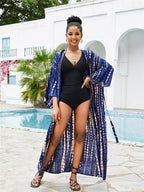 Tie Dye Kimono Swimsuit Cover-Up for Women - Flowy Rayon Beach Dress