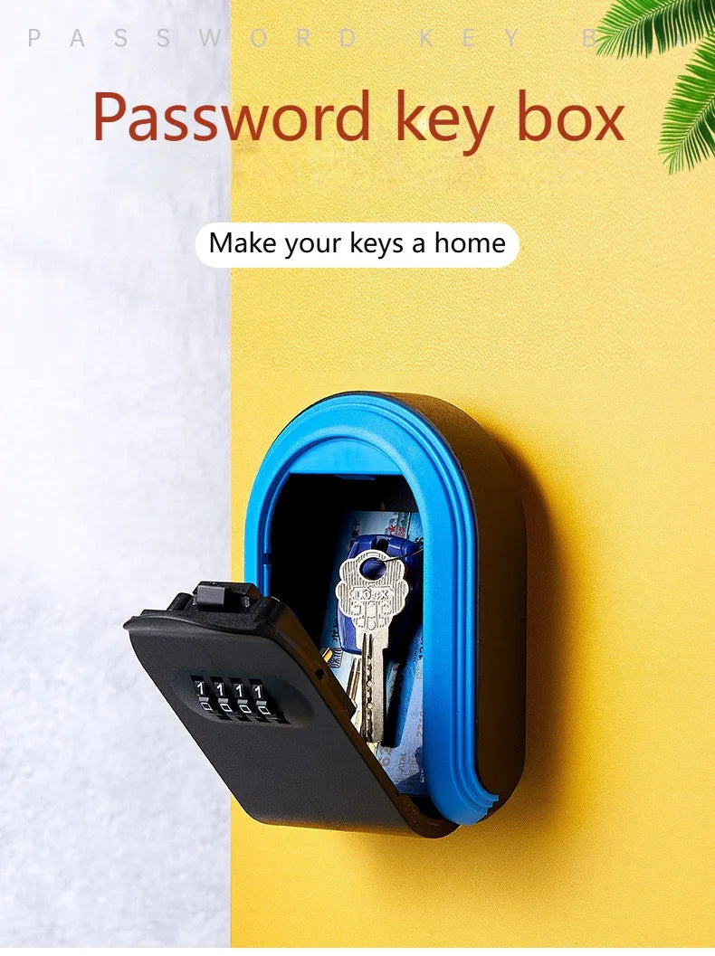 SS69 Wall Mount Key Lock Box, 4-Digit Combination Security Storage Organizer