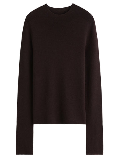 DUSHU Seamless Half-high Collar Pure Wool Pullovers Women Plus Size Autumn Winter Bottoming Sweater Solid Soft Breathable Tops